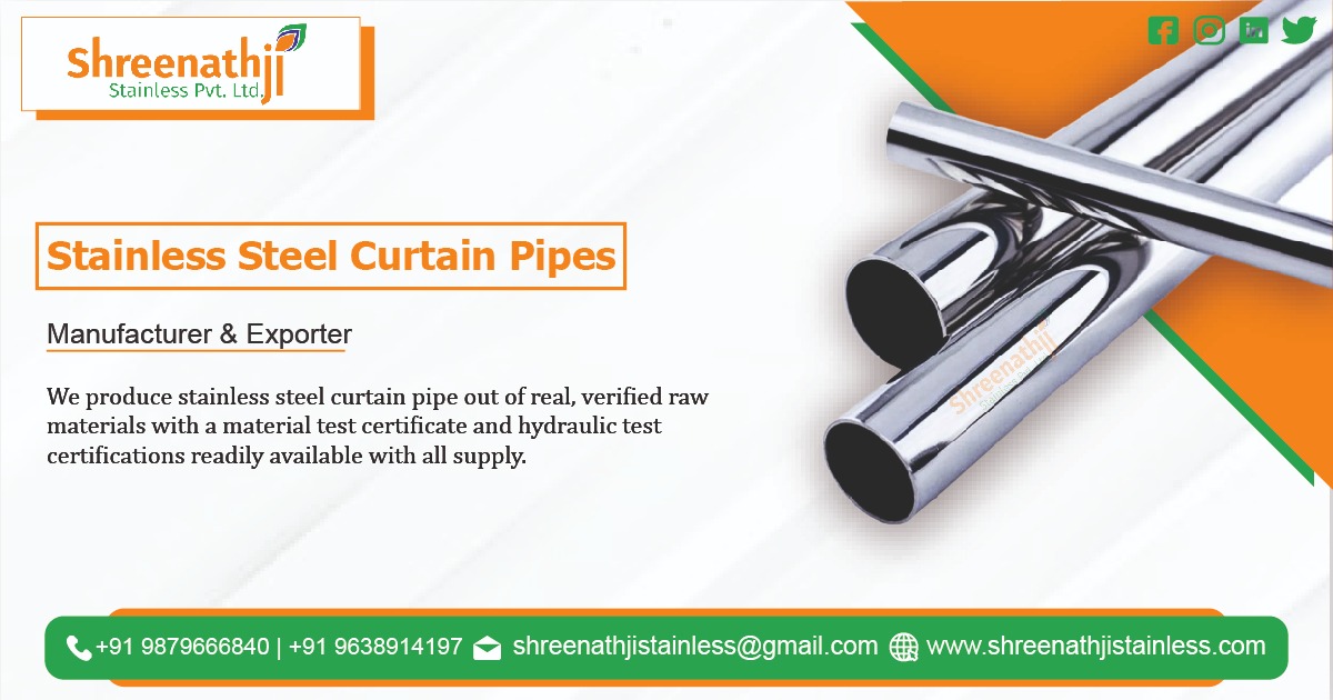 Stainless Steel Curtain Pipe Manufacturer in Rajasthan