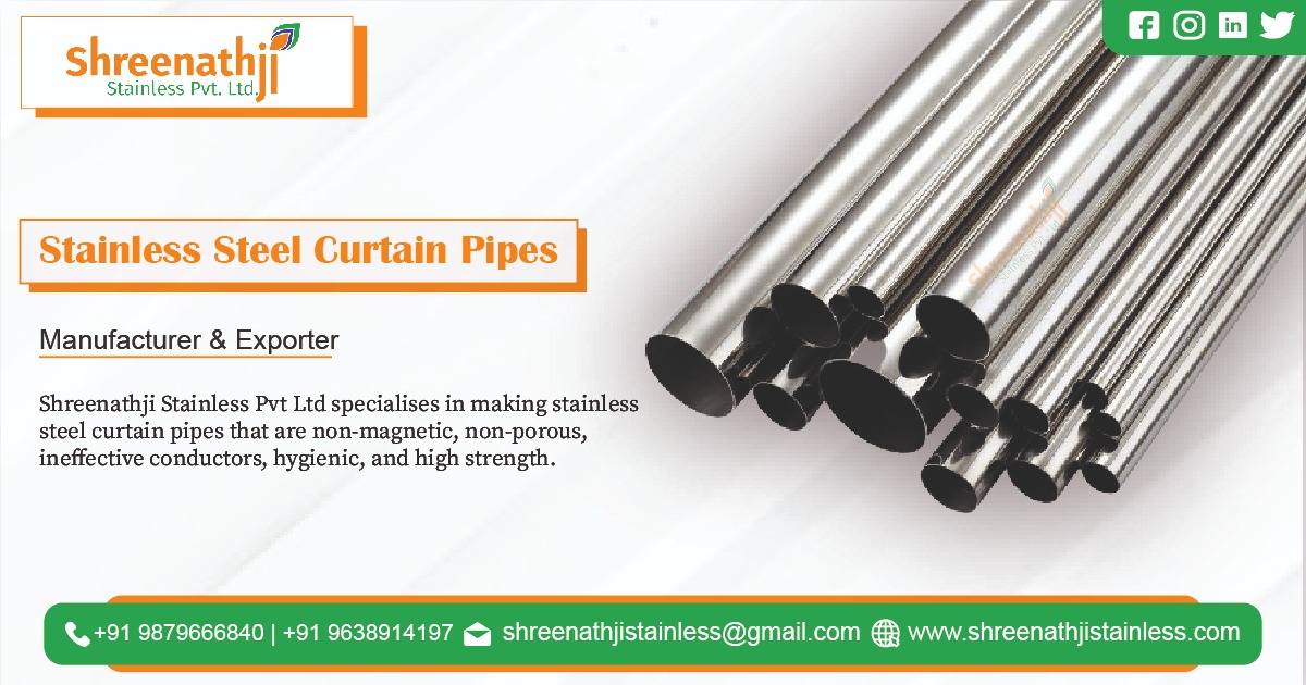 Stainless Steel Curtain Pipe Manufacturer in Rajasthan