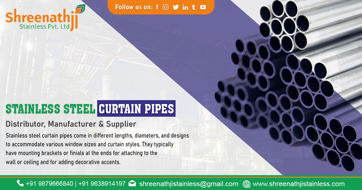 Supplier of Stainless Steel Curtain Pipe in Pune