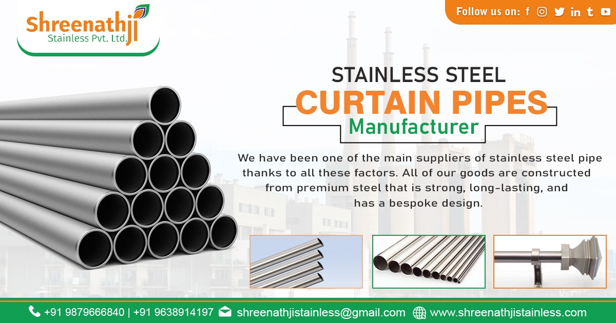 Supplier of Stainless Steel Curtain Pipes in Telangana