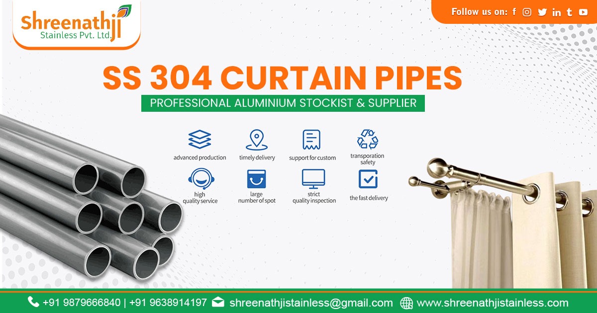 Stainless Steel 304 Curtain Pipe in Madhya Pradesh