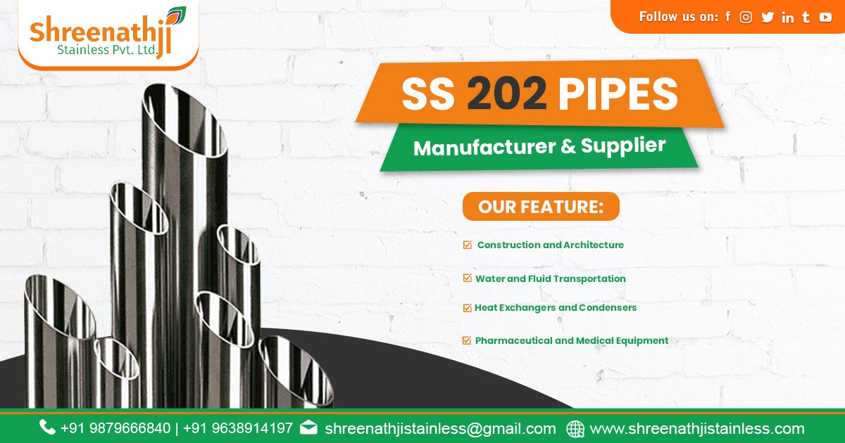 Stainless Steel 202 Pipes in Maharashtra