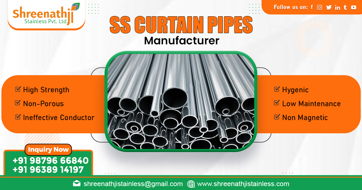 Stainless Steel Curtain Pipes in Hyderabad