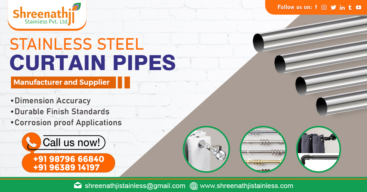 Stainless Steel Curtain Pipes Supplier in Andhra Pradesh