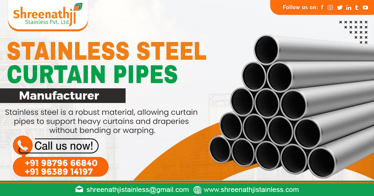 Stainless Steel Curtain Pipe in Lucknow