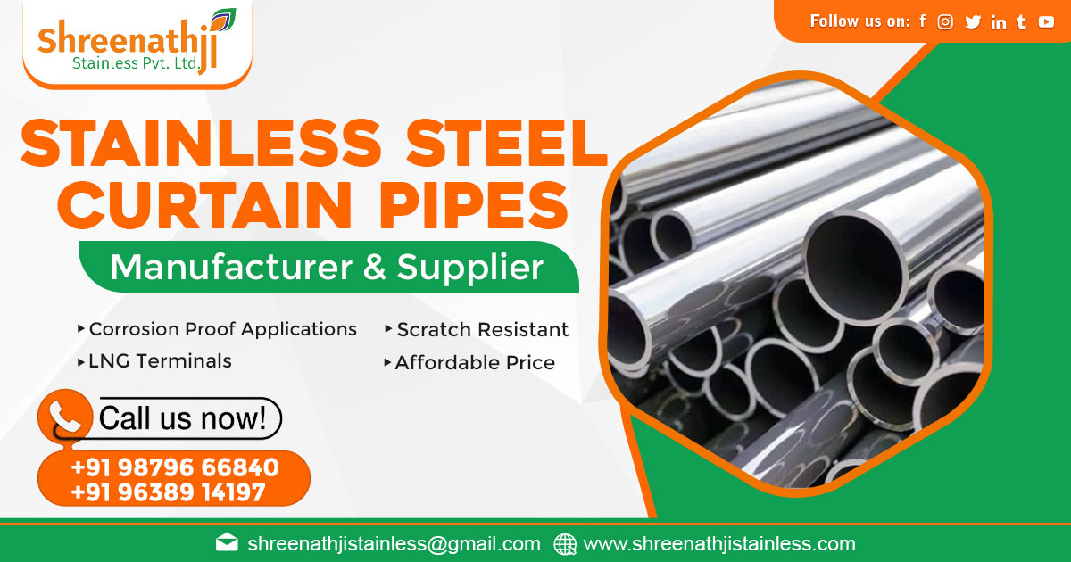 Stainless Steel Curtain Pipe in Jaipur