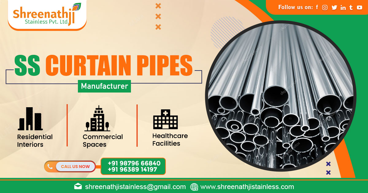 Supplier of Stainless Steel Curtain Pipe in Telangana