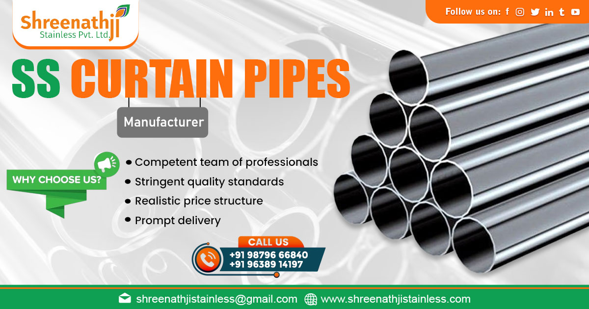 Exporter of Stainless Steel Curtain Pipe in Nepal