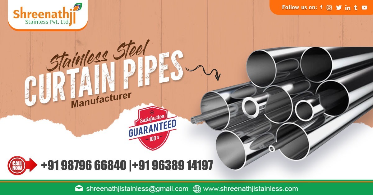 Supplier of Stainless Steel Curtain Pipe in Maharashtra.