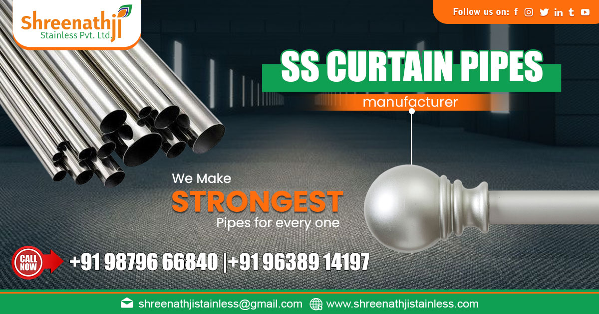 Supplier of Stainless Steel Curtain Pipe in Meerut