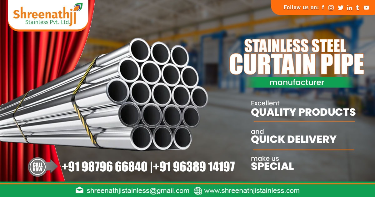 Supplier of Stainless Steel Curtain Pipe in Jodhpur