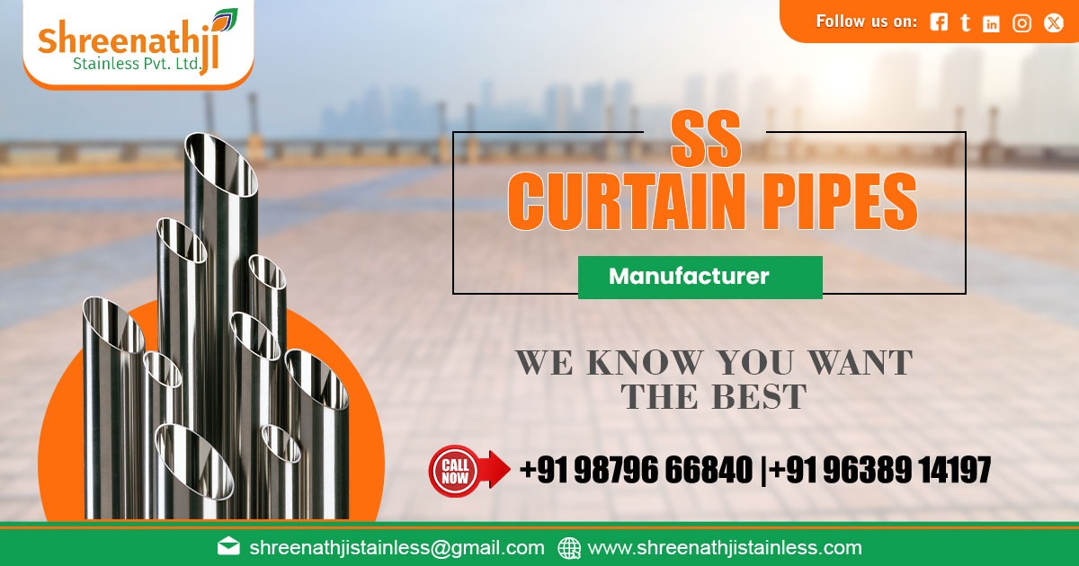 Supplier of Stainless Steel Curtain Pipe in Coimbatore