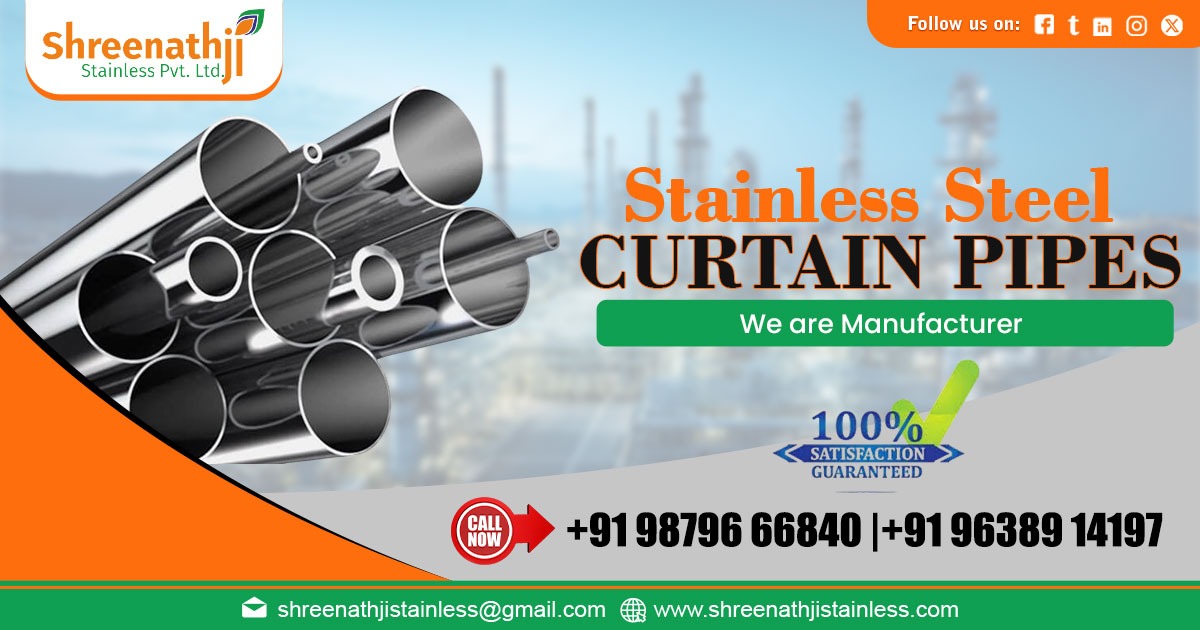 Stainless Steel Curtain Pipe in Chhatrapati Sambhaji Nagar