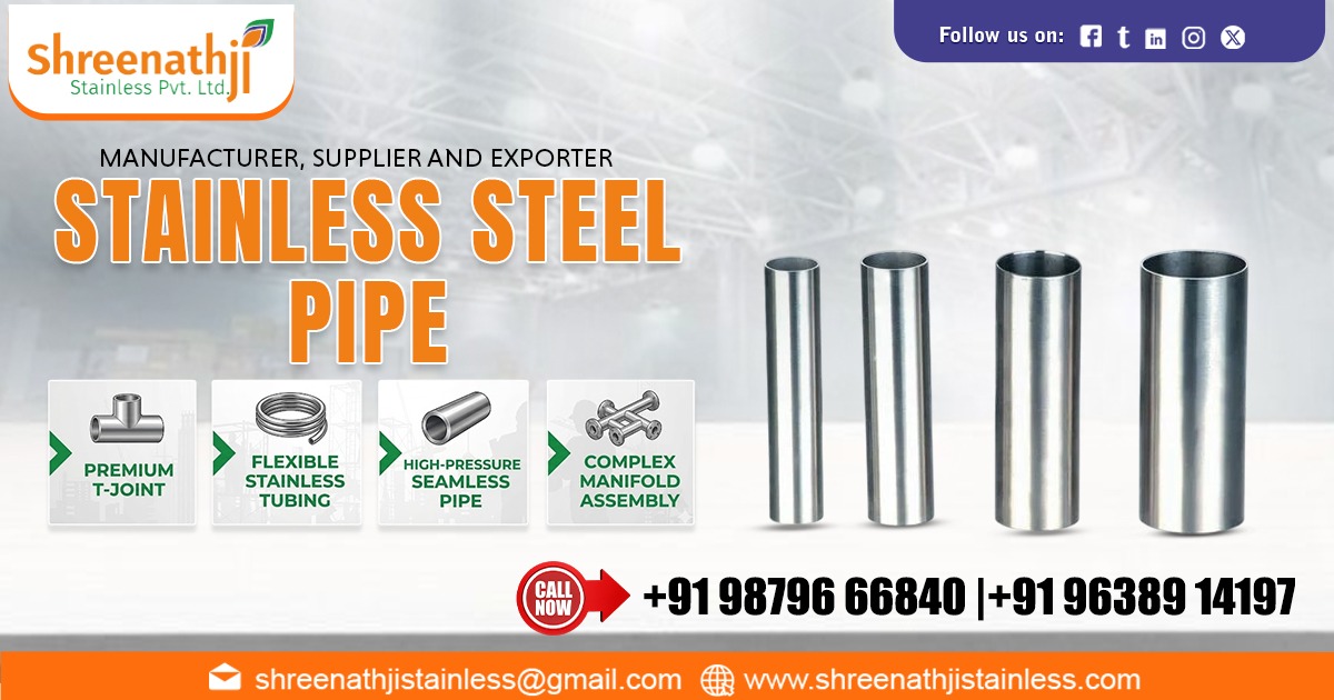 Supplier of Premium Stainless Steel Pipe in Lucknow providing durable and corrosion-resistant pipes