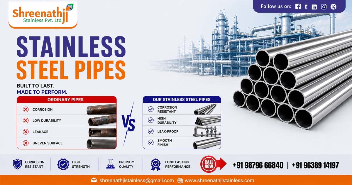 Stainless Steel Pipe Supplier In Punjab | Shreenathji Stainless Pvt. Ltd.